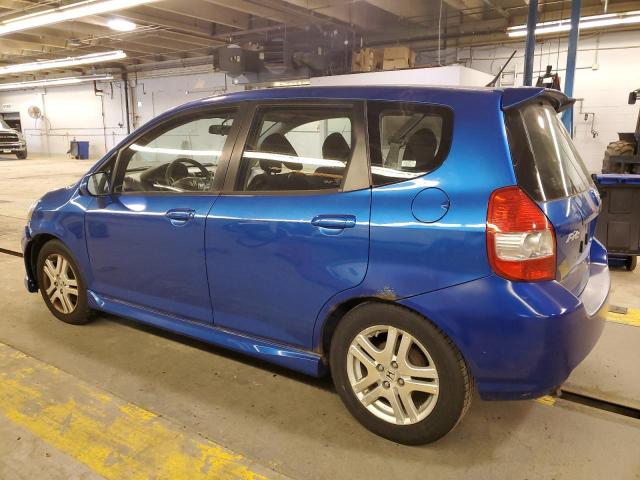 JHMGD38658S015993 - 2008 HONDA FIT SPORT BLUE photo 2