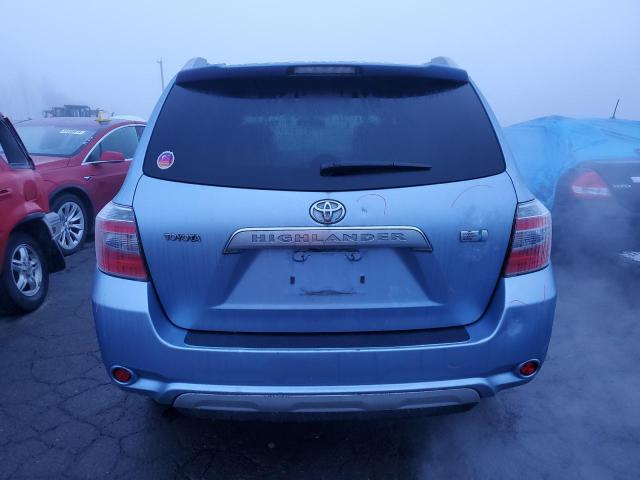 JTEEW41A292034263 - 2009 TOYOTA HIGHLANDER HYBRID BLUE photo 6