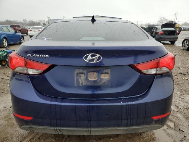 5NPDH4AE1EH490390 - 2014 HYUNDAI ELANTRA SE BLUE photo 6