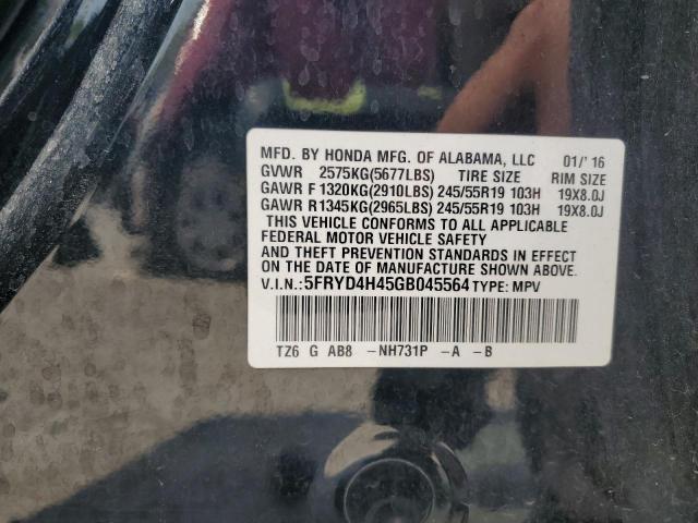 5FRYD4H45GB045564 - 2016 ACURA MDX TECHNOLOGY Qara foto 13