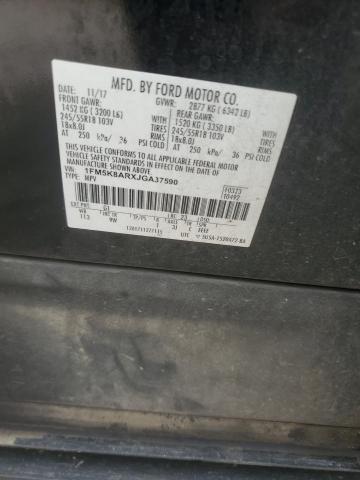 1FM5K8ARXJGA37590 - 2018 FORD EXPLORER POLICE INTERCEPTOR Noir photo 14