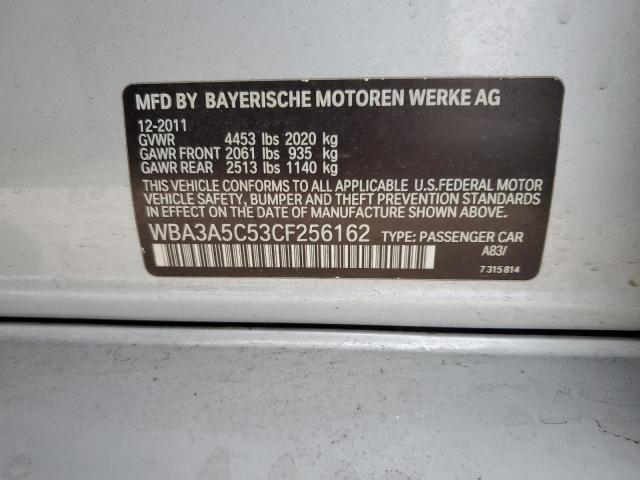 WBA3A5C53CF256162 - 2012 BMW 328 I SILVER photo 12