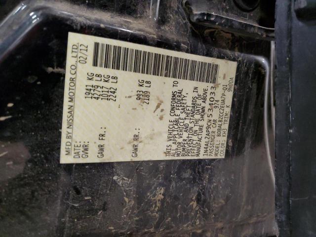 1N4AL2AP9CN534033 - 2012 NISSAN ALTIMA BASE BLACK photo 13