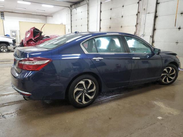 1HGCR2F92HA288020 - 2017 HONDA ACCORD EXL BLUE photo 3