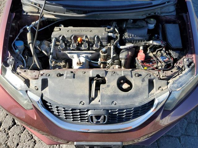 19XFB2F53FE299194 - 2015 HONDA CIVIC LX BURGUNDY photo 11