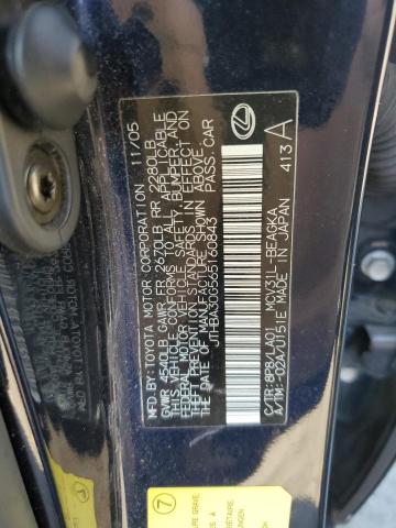 JTHBA30G565160843 - 2006 LEXUS ES 330 BLUE photo 12