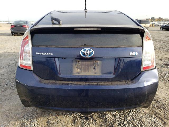 JTDKN3DU9F1992781 - 2015 TOYOTA PRIUS BLUE photo 6