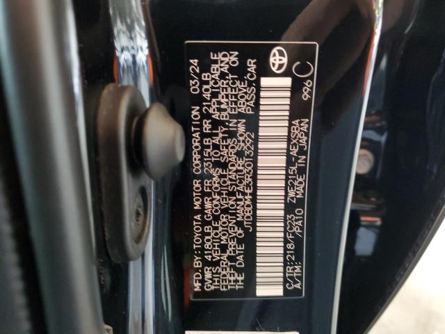 JTDBDMHE3R3013292 - 2024 TOYOTA COROLLA LE BLACK photo 13