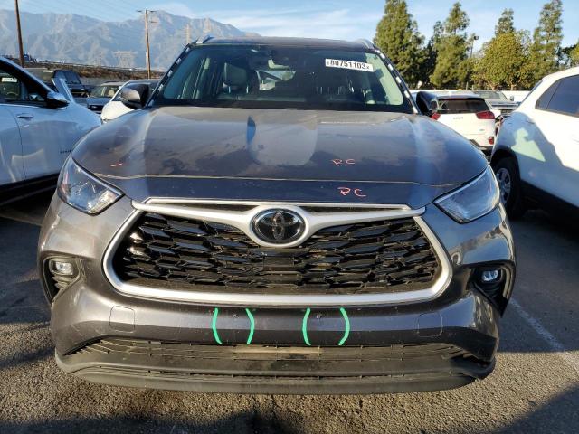 5TDHZRAH4NS137335 - 2022 TOYOTA HIGHLANDER XLE CHARCOAL photo 5