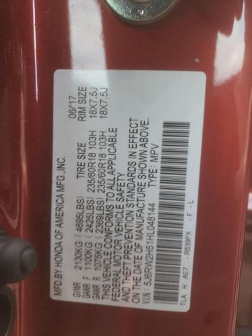 5J6RW2H51HL048144 - 2017 HONDA CR-V EX RED photo 13