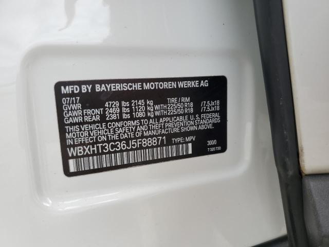 WBXHT3C36J5F88871 - 2018 BMW X1 XDRIVE28I Biały zdjęcie 13
