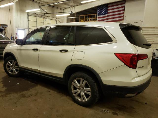 5FNYF6H12HB016845 - 2017 HONDA PILOT LX WHITE photo 2