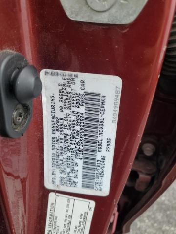 4T1BF32K02U023924 - 2002 TOYOTA CAMRY LE RED photo 12