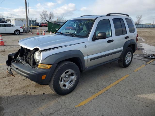 1J4GL48K77W643918 - 2007 JEEP LIBERTY SPORT SILVER photo 1