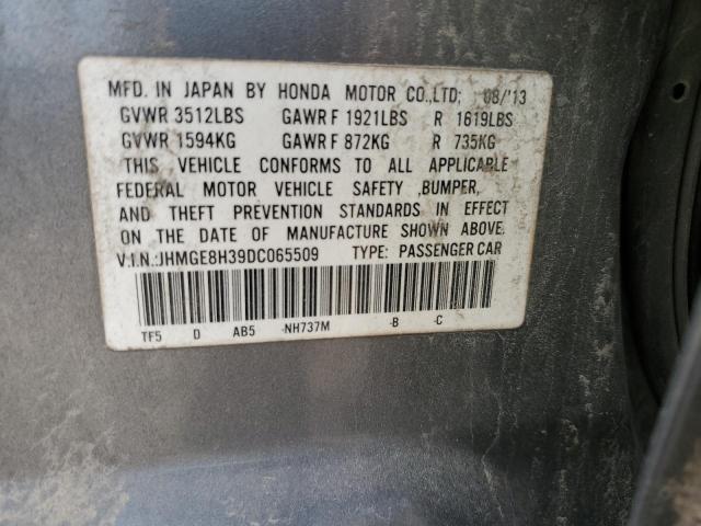 JHMGE8H39DC065509 - 2013 HONDA FIT Boz foto 13