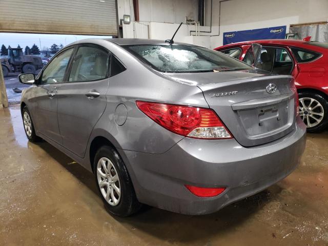 KMHCT4AE2EU764367 - 2014 HYUNDAI ACCENT GLS GRAY photo 2