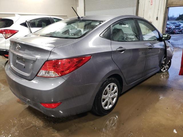 KMHCT4AE2EU764367 - 2014 HYUNDAI ACCENT GLS GRAY photo 3