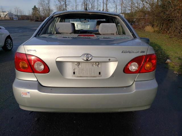 1NXBR32E93Z000483 - 2003 TOYOTA COROLLA CE SILVER photo 6