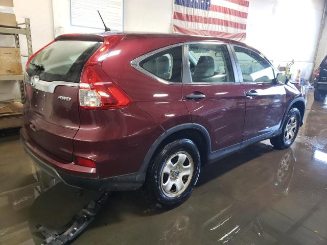 2HKRM4H33FH628681 - 2015 HONDA CR-V LX BURGUNDY photo 3