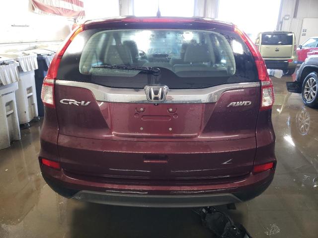 2HKRM4H33FH628681 - 2015 HONDA CR-V LX BURGUNDY photo 6