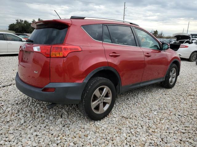 2T3WFREV5FW162518 - 2015 TOYOTA RAV4 XLE RED photo 3