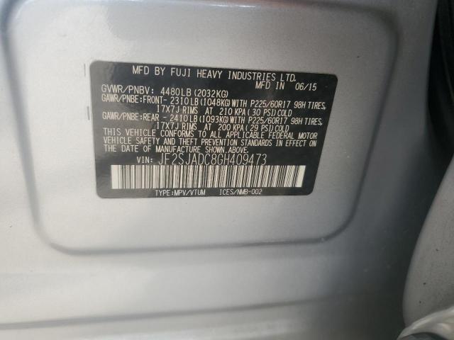 JF2SJADC8GH409473 - 2016 SUBARU FORESTER 2.5I PREMIUM 银色 照片 12