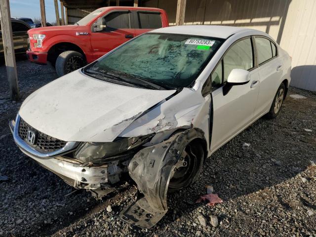 2HGFB2F56DH548011 - 2013 HONDA CIVIC LX WHITE photo 1