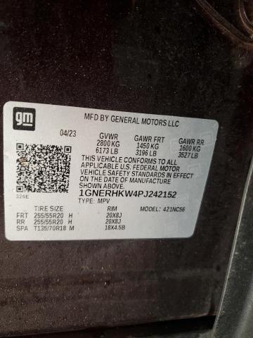 1GNERHKW4PJ242152 - 2023 CHEVROLET TRAVERSE LT BURGUNDY photo 14