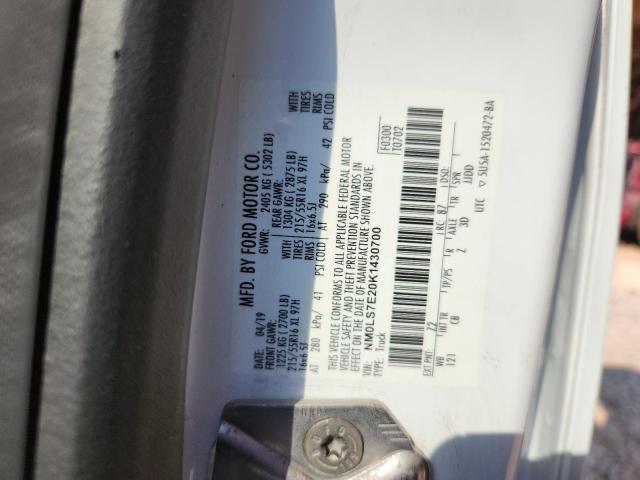 NM0LS7E20K1430700 - 2019 FORD TRANSIT CO XL Ақ фото 13