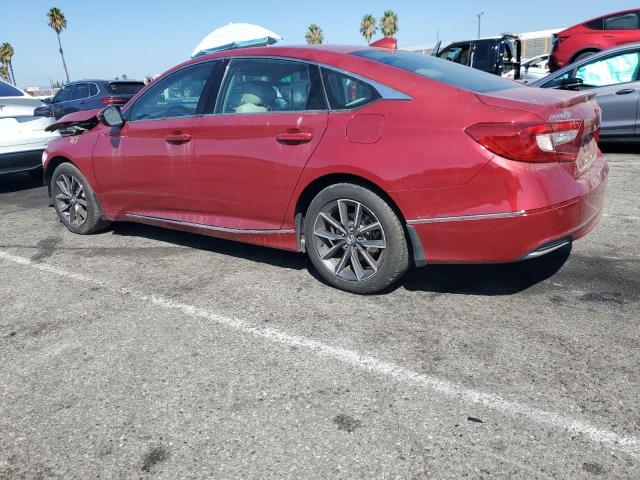1HGCV1F58MA100789 - 2021 HONDA ACCORD EXL RED photo 2