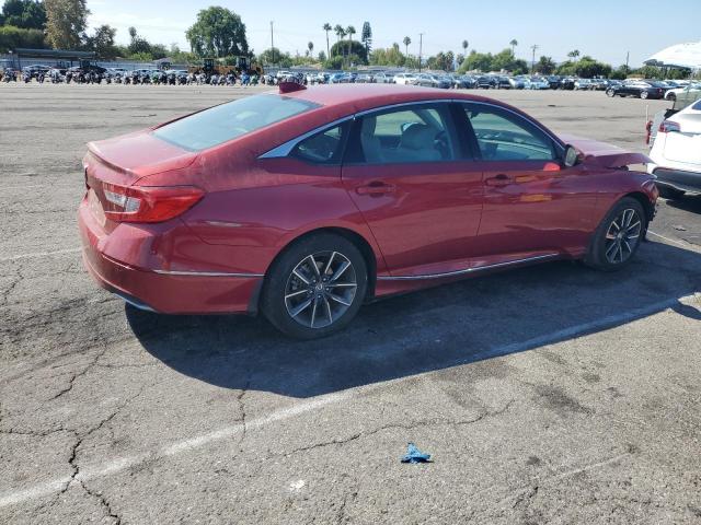 1HGCV1F58MA100789 - 2021 HONDA ACCORD EXL RED photo 3
