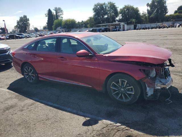 1HGCV1F58MA100789 - 2021 HONDA ACCORD EXL RED photo 4