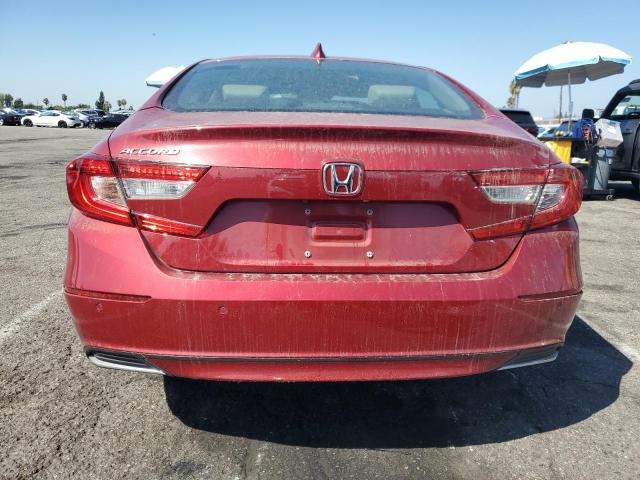 1HGCV1F58MA100789 - 2021 HONDA ACCORD EXL RED photo 6