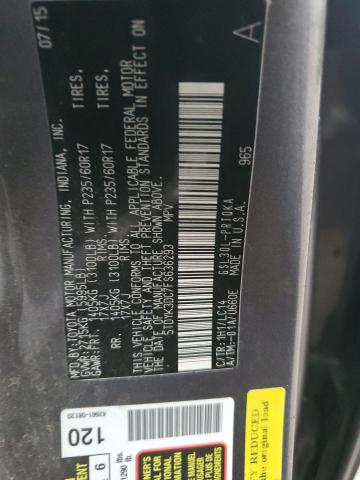 5TDYK3DC7FS636293 - 2015 TOYOTA SIENNA XLE 石墨色 照片 14