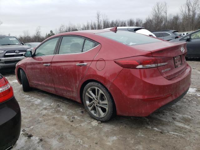 KMHD84LF4HU212014 - 2017 HYUNDAI ELANTRA SE RED photo 2