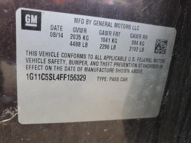 1G11C5SL4FF156329 - 2015 CHEVROLET MALIBU 1LT 石墨色 照片 12