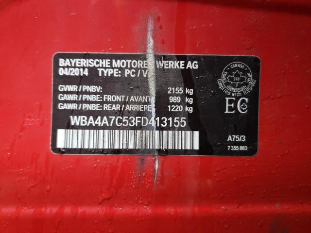WBA4A7C53FD413155 - 2015 BMW 428 XI GRAN COUPE RED photo 12