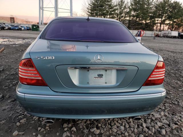 WDBNG75J43A356606 - 2003 MERCEDES-BENZ S 500 TURQUOISE photo 6