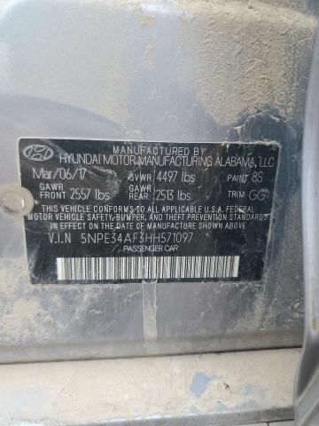 5NPE34AF3HH571097 - 2017 HYUNDAI SONATA SPORT SILVER photo 13