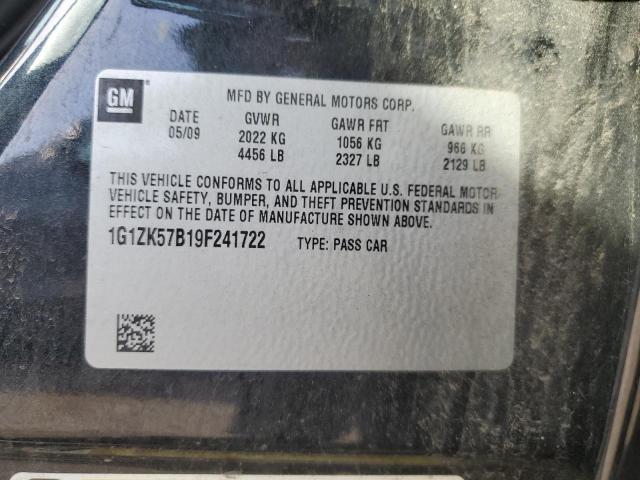 1G1ZK57B19F241722 - 2009 CHEVROLET MALIBU LTZ შავი ფოტო 12