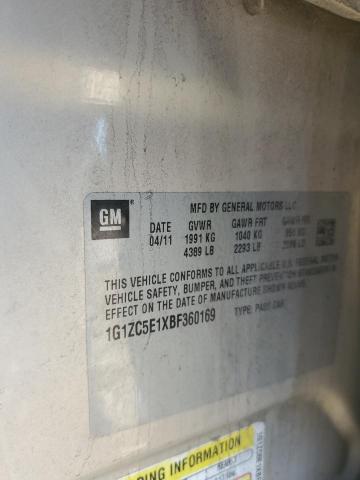 1G1ZC5E1XBF360169 - 2011 CHEVROLET MALIBU 1LT 银色 照片 13