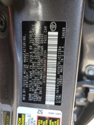 4T1G11AK0RU873234 - 2024 TOYOTA CAMRY SE NIGHT SHADE GRAY photo 12