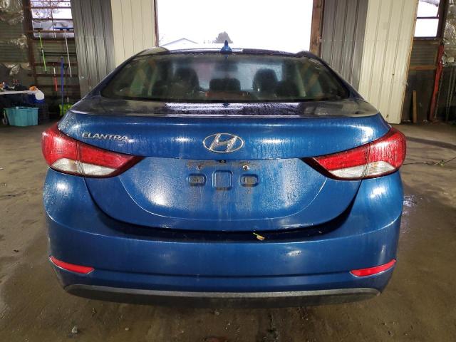 KMHDH4AE1FU423596 - 2015 HYUNDAI ELANTRA SE BLUE photo 6