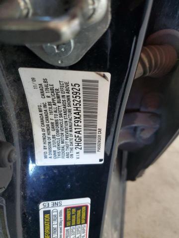 2HGFA1F9XAH525925 - 2010 HONDA CIVIC EXL BLACK photo 12