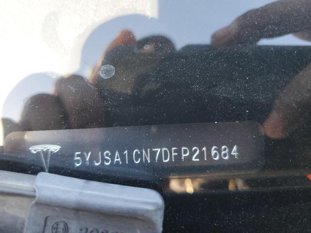 5YJSA1CN7DFP21684 - 2013 TESLA MODEL S GRAY photo 12