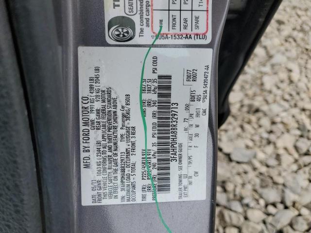 3FAHP0HA8BR329713 - 2011 FORD FUSION SE 石墨色 照片 13