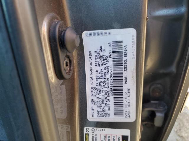 1NXBR32E17Z825939 - 2007 TOYOTA COROLLA CE GRAY photo 12
