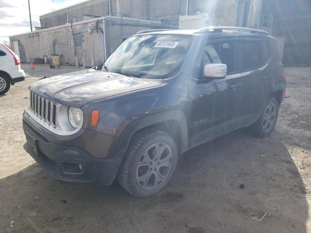 ZACCJBDB7HPF04620 - 2017 JEEP RENEGADE LIMITED GRAY photo 1