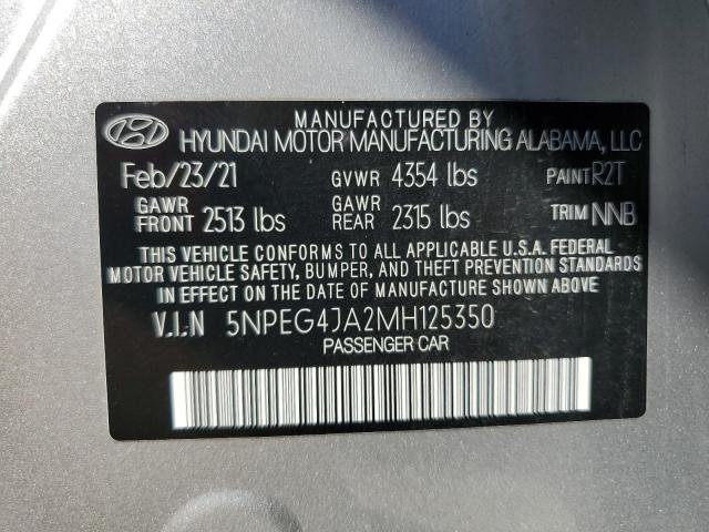 5NPEG4JA2MH125350 - 2021 HYUNDAI SONATA SE SILVER photo 13