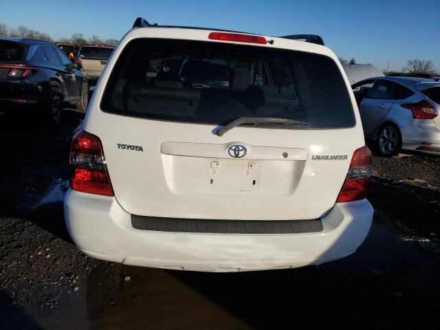 JTEGD21A460148971 - 2006 TOYOTA HIGHLANDER WHITE photo 6